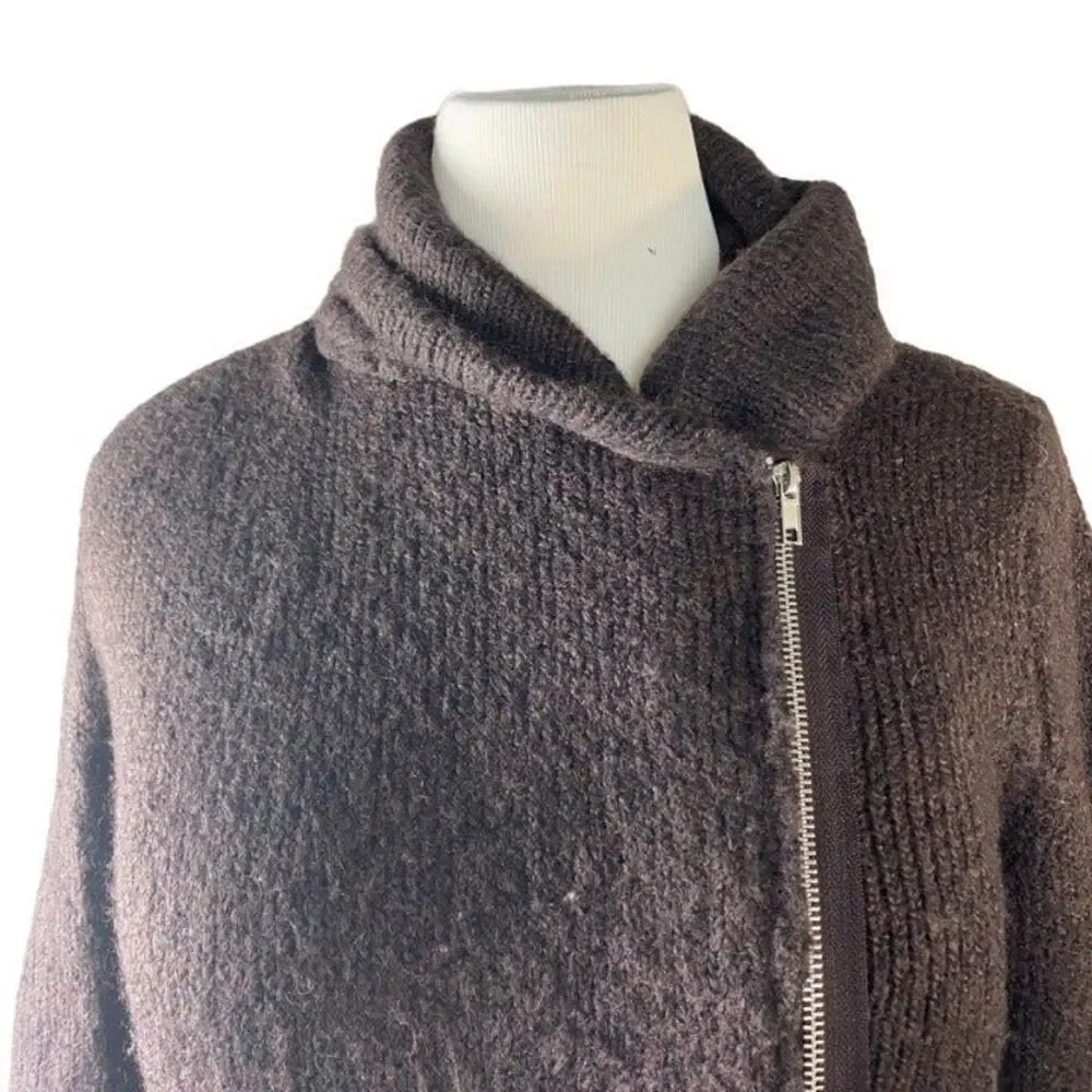Cozy H&M Brown Zip Sweater- size S